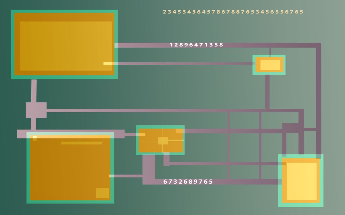 Annotated grid diagram showing Trending's named template areas and responsive collapse behaviour
